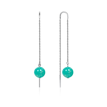 Купить оптом серьги из серебра с амазонитами 2340370712-9 от Krasnoe