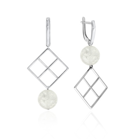 Купить оптом серьги из серебра с кварцем 2340651016-10 от Krasnoe