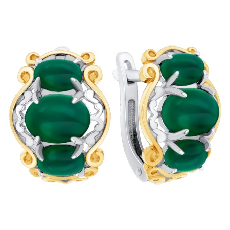 Купить оптом серьги из серебра с агатами 2350395745-60 от Krasnoe