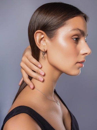 Купить оптом серьги из серебра без вставок 2340401894-3 от Krasnoe