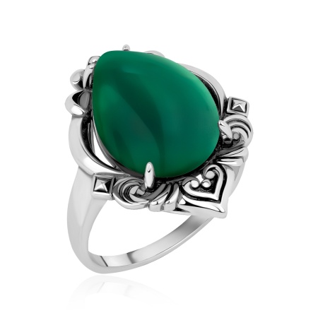 Купить оптом кольцо из серебра с агатом 1310395992-60 от Krasnoe