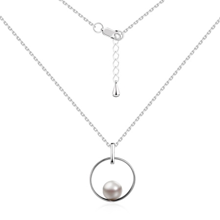 Купить оптом колье из серебра с жемчугом 8340245511-16-45 от Krasnoe