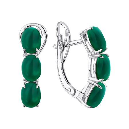 Купить оптом серьги из серебра с агатами 2340395159-60 от Krasnoe