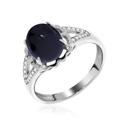 Купить оптом кольцо из серебра с агатом и фианитами 1340391213л-20 от Krasnoe