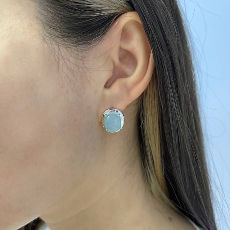 Купить оптом серьги из серебра с халцедонами 2340600029-70 от Krasnoe