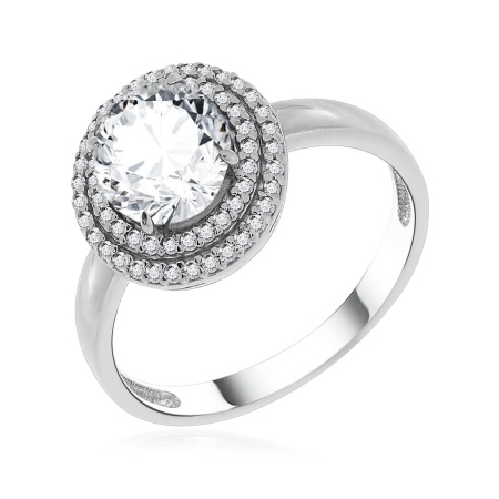 Купить оптом кольцо из серебра с фианитами 1340201561л от Krasnoe