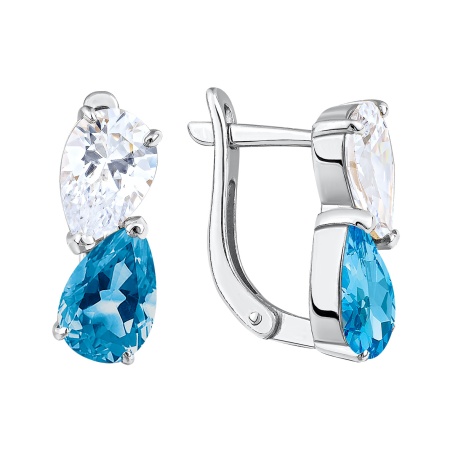 Купить оптом серьги из серебра с фианитами 2340201866-70 от Krasnoe