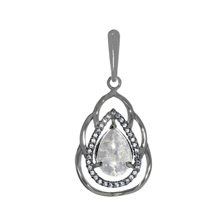 Купить оптом подвеска из серебра с опалом и фианитами 3340253511 от Krasnoe