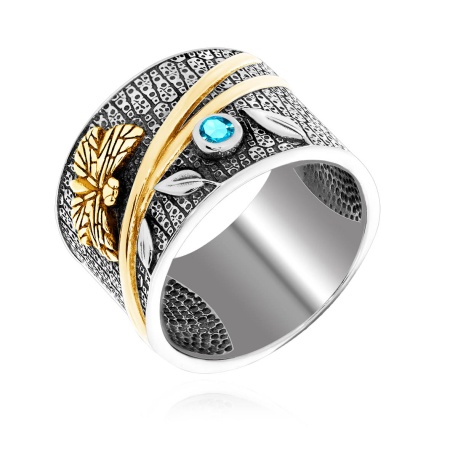 Купить оптом кольцо из серебра с топазом 1317071772-73 от Krasnoe