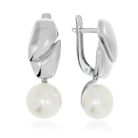 Купить оптом серьги из серебра с жемчугами 2340050897-3 от Krasnoe