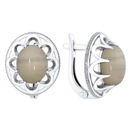 Купить оптом серьги из серебра с агатами 2340395784-21 от Krasnoe