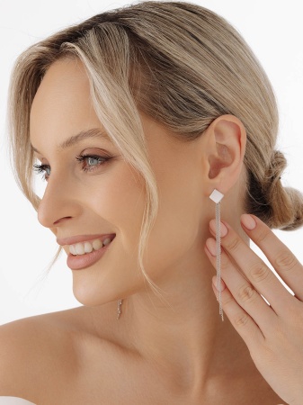 Купить оптом серьги из серебра без вставок 2340405507-9 от Krasnoe