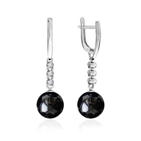 Купить оптом серьги из серебра с агатами и фианитами 2340391041л-20 от Krasnoe