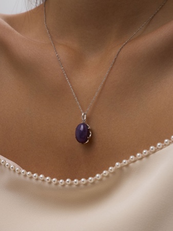 Купить оптом подвеска из серебра с чароитом 3340461944 от Krasnoe