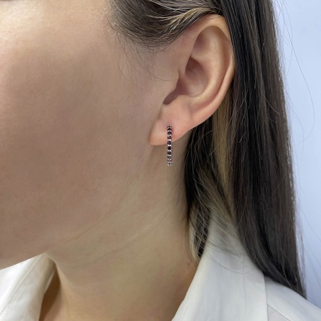 Купить оптом серьги из серебра с гранатами 2340151315 от Krasnoe