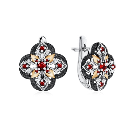 Купить оптом серьги из серебра с гранатами 2317151572 от Krasnoe