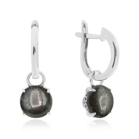 Купить оптом серьги из серебра с пиритами 2340П01851 от Krasnoe