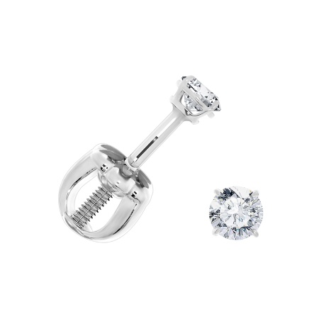 Купить оптом пусеты из серебра с фианитами П340203125 от Krasnoe