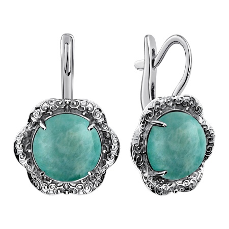 Купить оптом серьги из серебра с амазонитами 2310375178 от Krasnoe