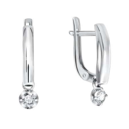 Купить оптом серьги из серебра с фианитами 2340200039-2 от Krasnoe