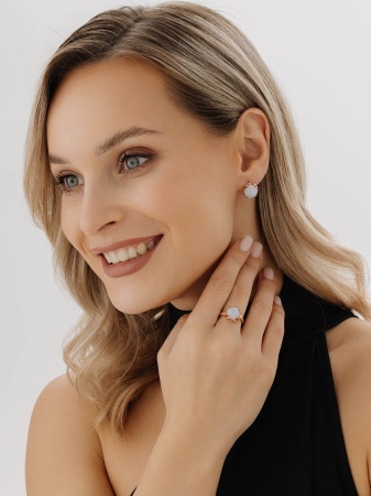 Купить оптом серьги из серебра с агатами 2320391864-84 от Krasnoe