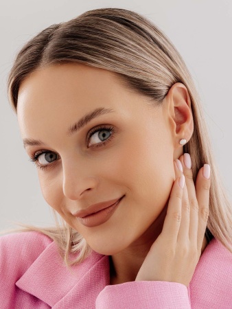 Купить оптом пусеты из серебра с агатами 2340392320-10 от Krasnoe