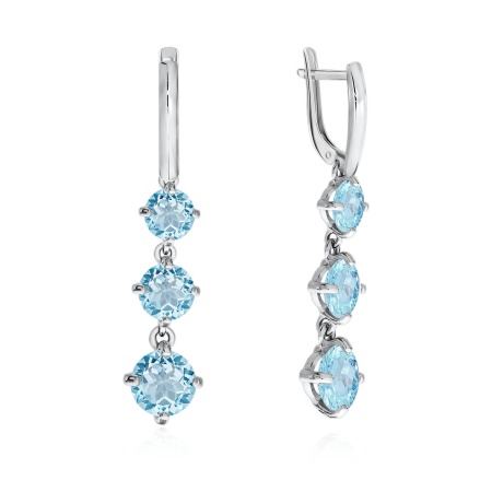 Купить оптом серьги из серебра с топазами 2340070667 от Krasnoe