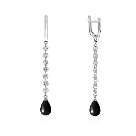 Купить оптом серьги из серебра с агатами и фианитами 2340390613-20 от Krasnoe