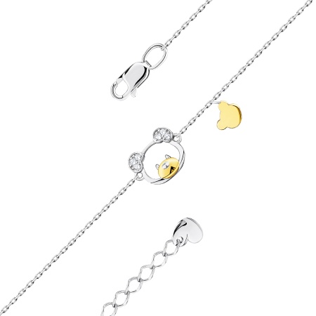 Купить оптом браслет из серебра с фианитами 4350205200л-16-15 от Krasnoe