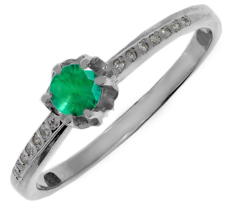 Купить оптом кольцо из серебра с агатом и фианитами 1340390009 от Krasnoe