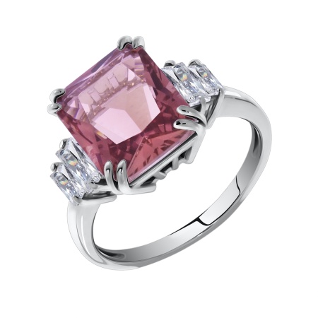 Купить оптом кольцо из серебра с кристалл ювелирныйом и фианитами 1340290224-36 от Krasnoe