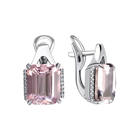 Купить оптом серьги из серебра с ситаллами и фианитами 2340881543л-36 от Krasnoe