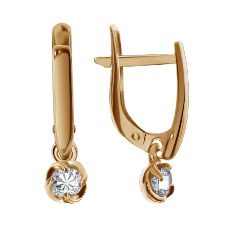 Купить оптом серьги из серебра с фианитами 2320200040-1 от Krasnoe