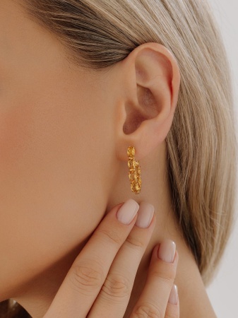 Купить оптом серьги из серебра с цитринами 2318111182 от Krasnoe