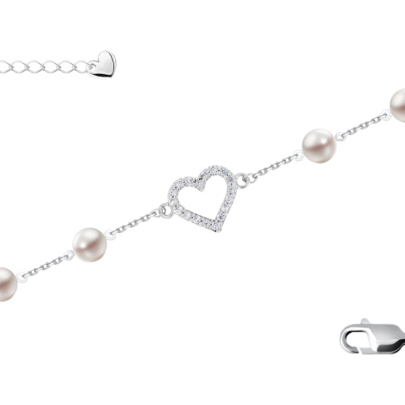 Купить оптом браслет из серебра с фианитом 4340245337л-16-25 от Krasnoe