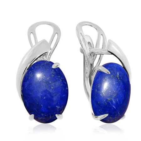 Купить оптом серьги из серебра с лазуритами 2340471827 от Krasnoe