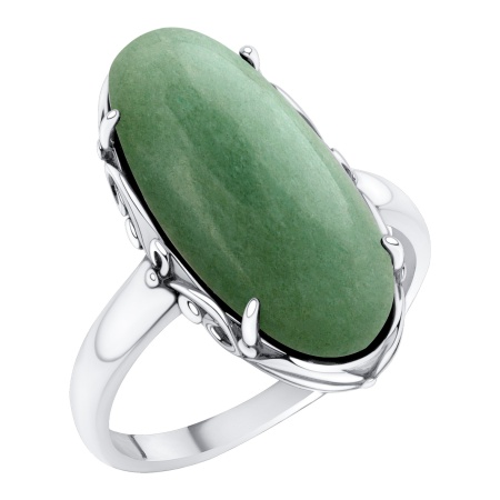 Купить оптом кольцо из серебра с авантюрином 1340365775-1-60 от Krasnoe