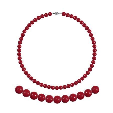 Купить оптом бусы из серебра с кораллами 8340286088-45 от Krasnoe