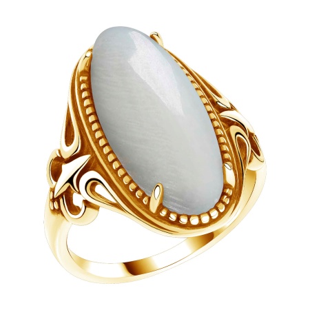 Купить оптом кольцо из серебра с перламутром 1320495113 от Krasnoe