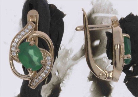 Купить оптом серьги из серебра с агатом 3392013587л от Krasnoe