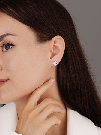 Купить оптом пусеты из серебра без вставок 2340405867 от Krasnoe