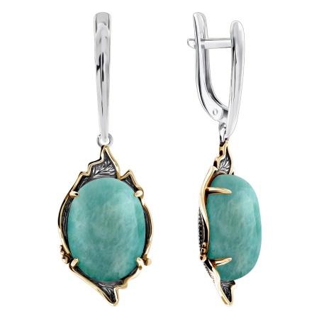 Купить оптом серьги из серебра с амазонитами 2317375171 от Krasnoe