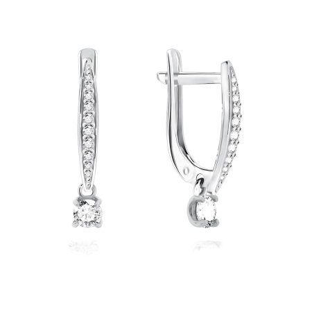 Купить оптом серьги из серебра с фианитами 2340200214л от Krasnoe