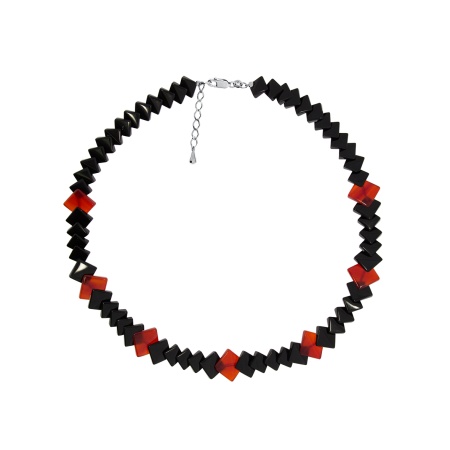 Купить оптом бусы из серебра с агатами 8340396175-45-23 от Krasnoe