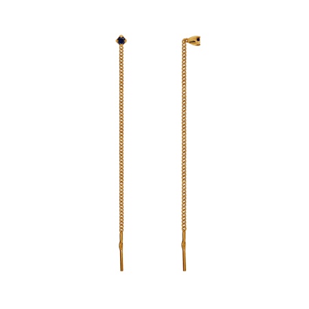 Купить оптом серьги из серебра с натуральными корундами 2320164081-1-82 от Krasnoe