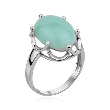 Купить оптом кольцо из серебра с хризопразом 1340146594-1 от Krasnoe