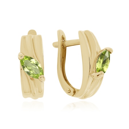 Купить оптом серьги из серебра с хризолитами 2320131673 от Krasnoe