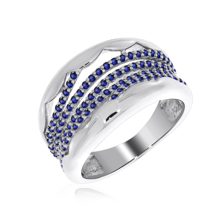 Купить оптом кольцо из серебра с ситаллами 1340881330-82 от Krasnoe