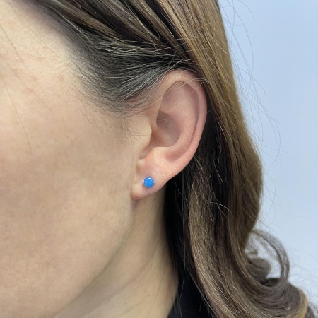 Купить оптом пусеты из серебра с агатами П340392650-70 от Krasnoe