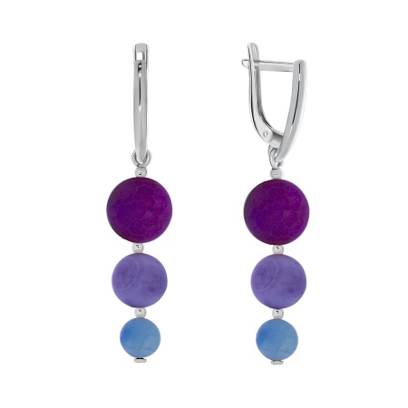 Купить оптом серьги из серебра с агатами 2340390310-1 от Krasnoe